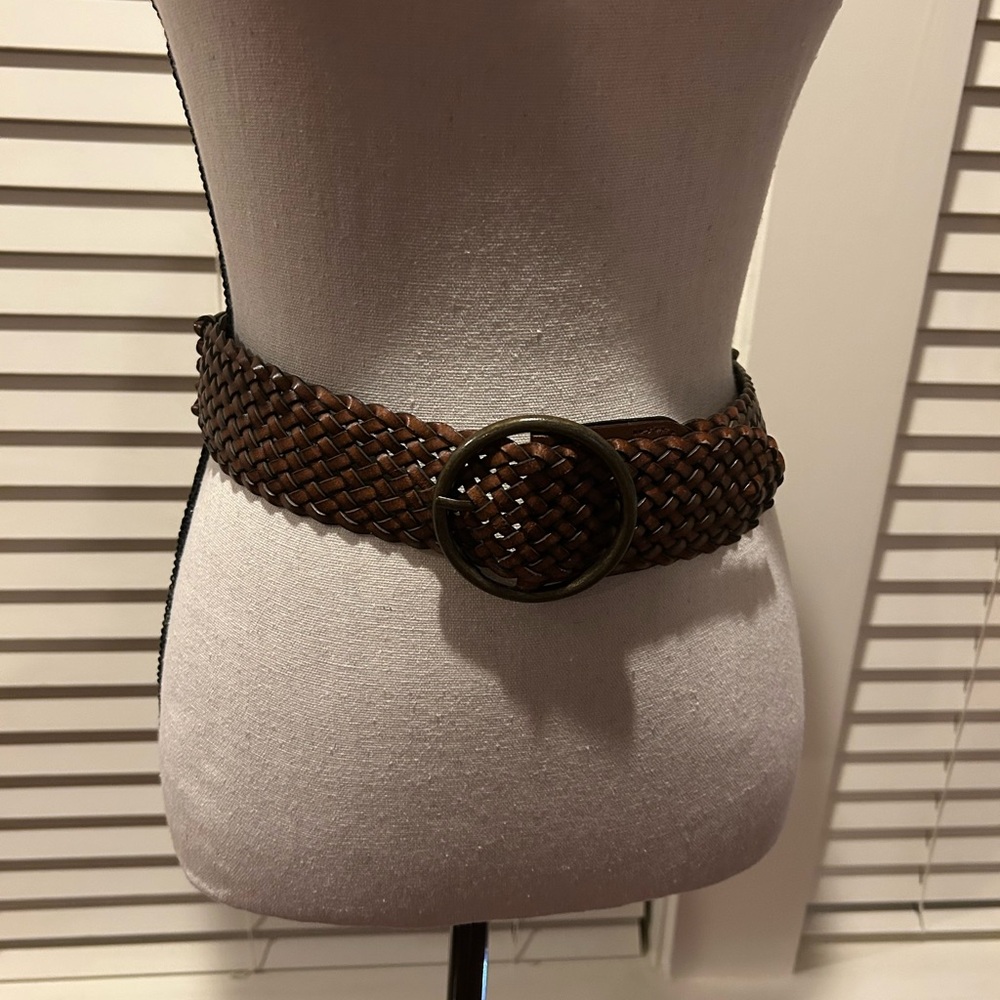 Linea Pelle Brown Woven Belt